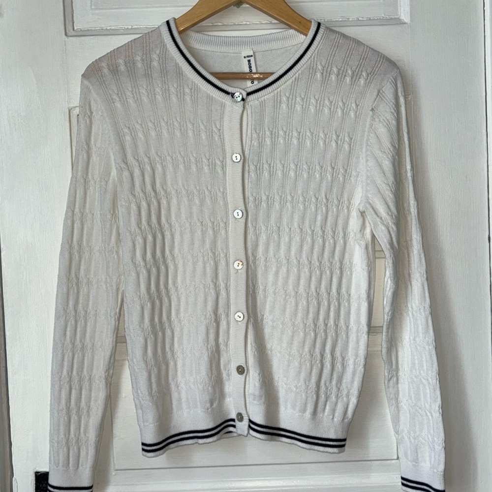 GIRLS CREWNECK CARDIGAN SWEATER